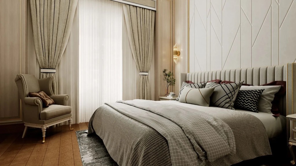 Master bedroom with premium finishes